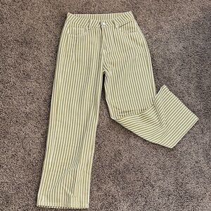 Striped Green and White Pants